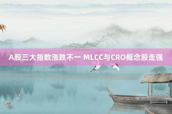 A股三大指数涨跌不一 MLCC与CRO概念股走强