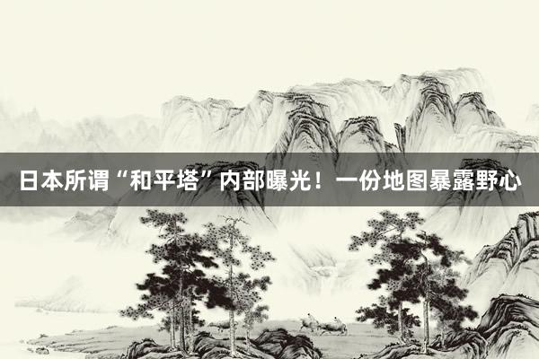日本所谓“和平塔”内部曝光！一份地图暴露野心