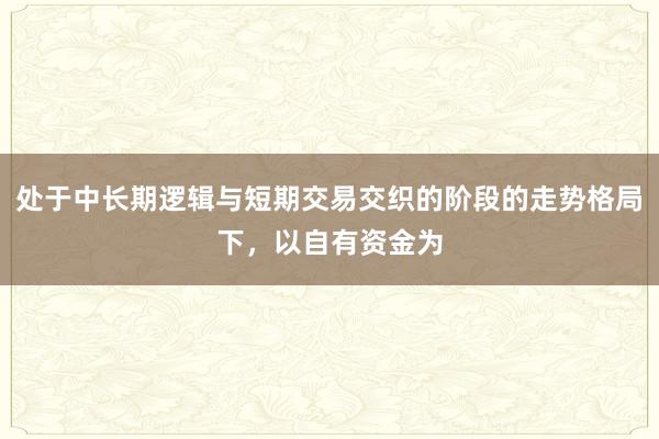 处于中长期逻辑与短期交易交织的阶段的走势格局下，以自有资金为