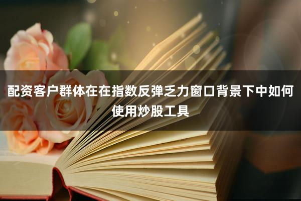 配资客户群体在在指数反弹乏力窗口背景下中如何使用炒股工具