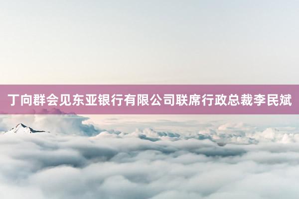 丁向群会见东亚银行有限公司联席行政总裁李民斌